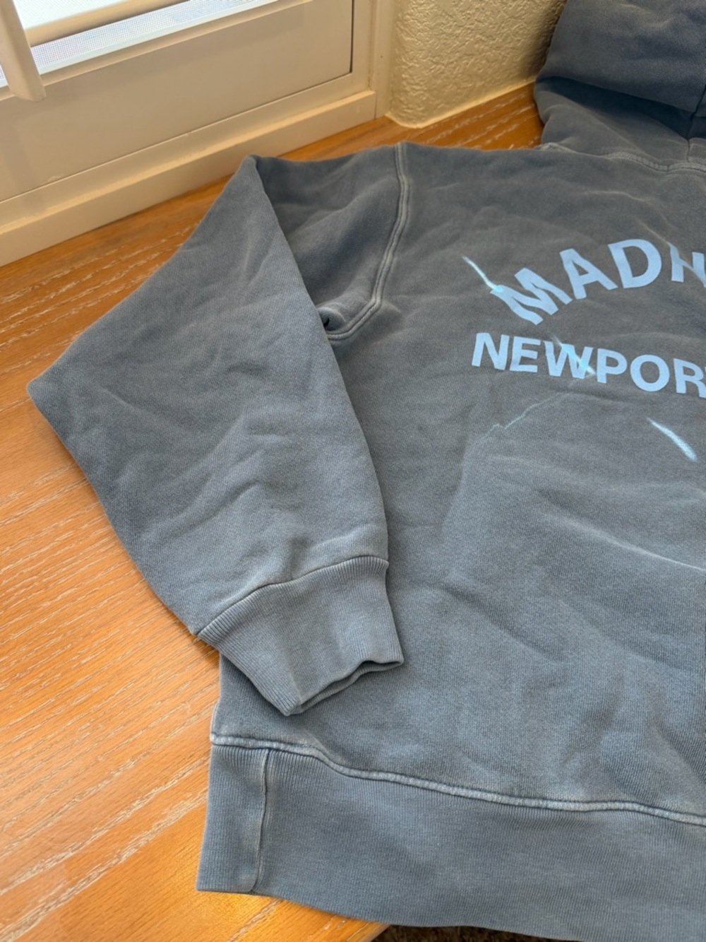 *SOLD* NWT Madhappy Newport Beach Slate Blue Midweight Hoodie - Picture 9 of 13